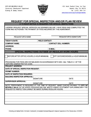 city of beverly hills inspection request.